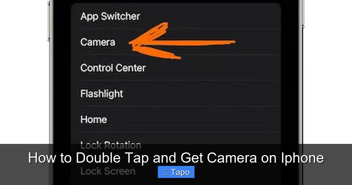 How to Double Tap and Get Camera on Iphone