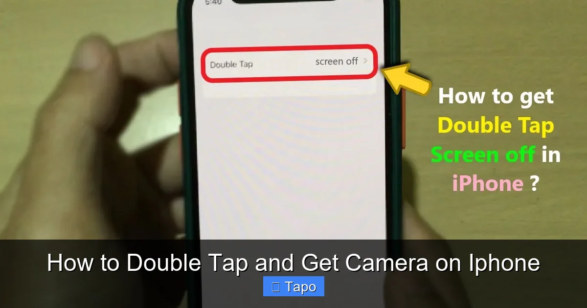 How to Double Tap and Get Camera on Iphone
