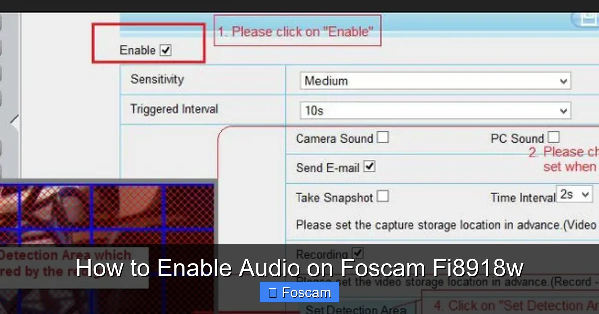 How to Enable Audio on Foscam Fi8918w