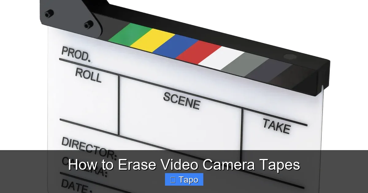 How to Erase Video Camera Tapes