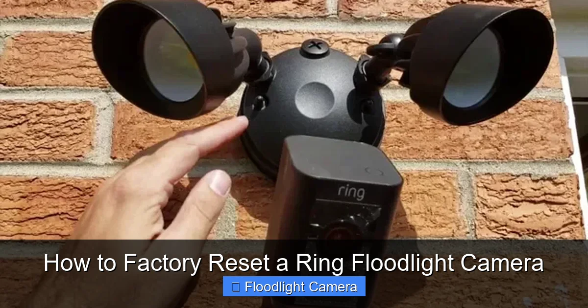 How to Factory Reset a Ring Floodlight Camera