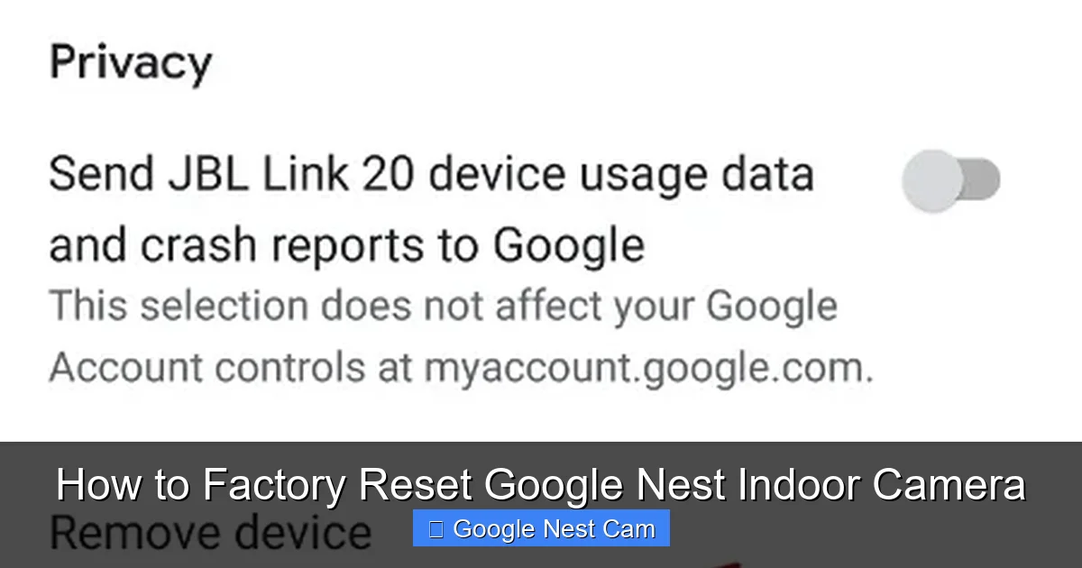 How to Factory Reset Google Nest Indoor Camera