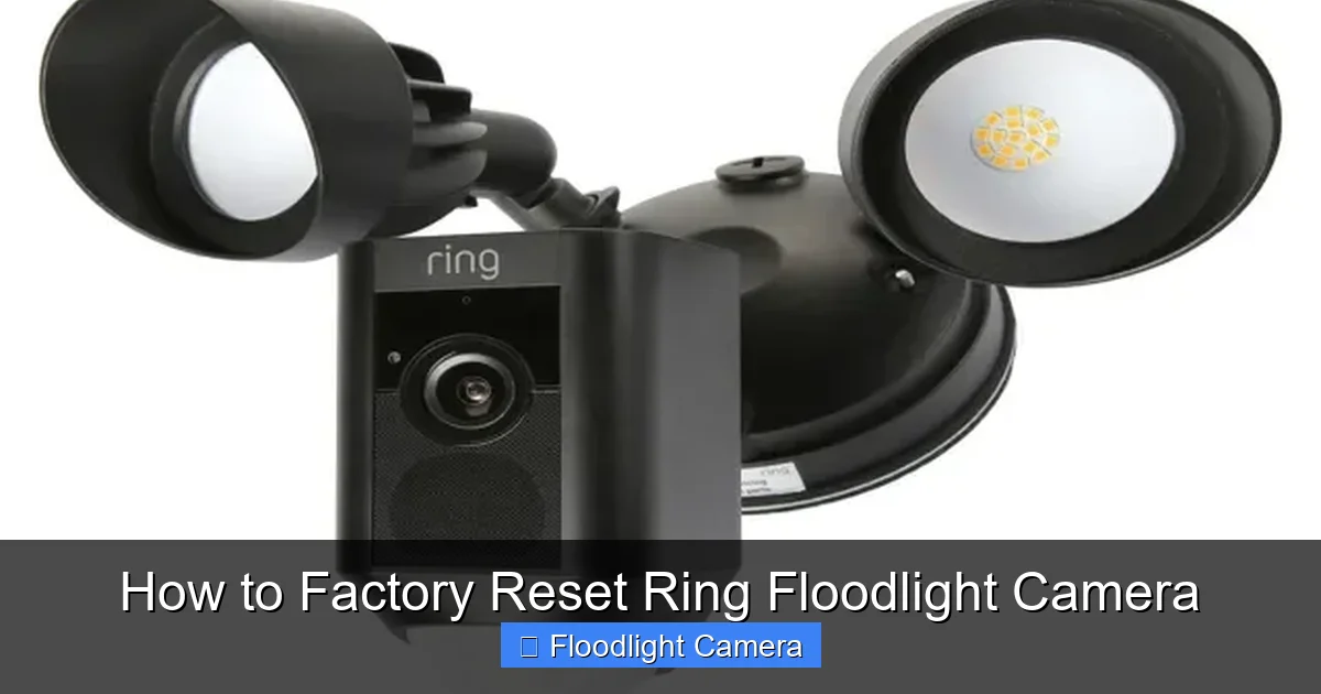 How to Factory Reset Ring Floodlight Camera