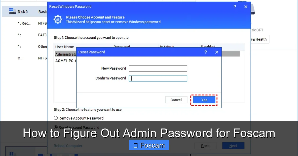 How to Figure Out Admin Password for Foscam