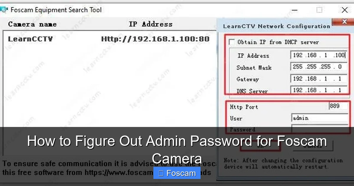 How to Figure Out Admin Password for Foscam Camera