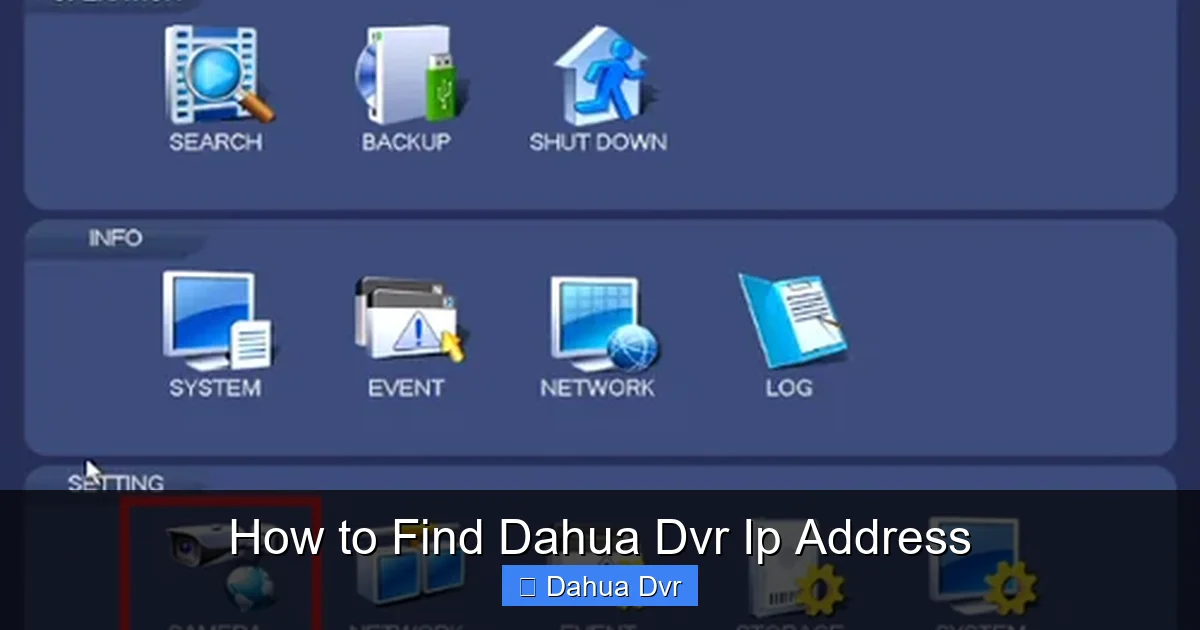 How to Find Dahua Dvr Ip Address