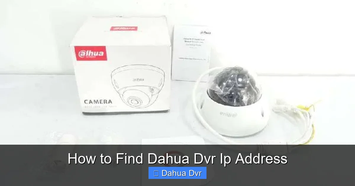 How to Find Dahua Dvr Ip Address