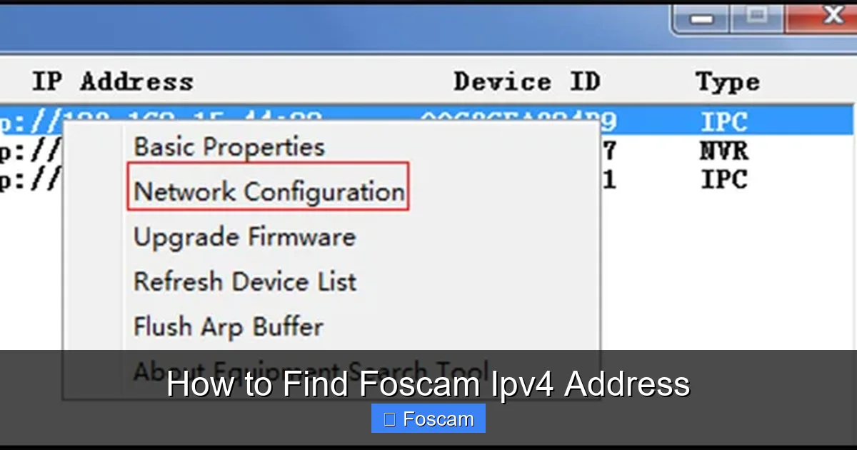 How to Find Foscam Ipv4 Address