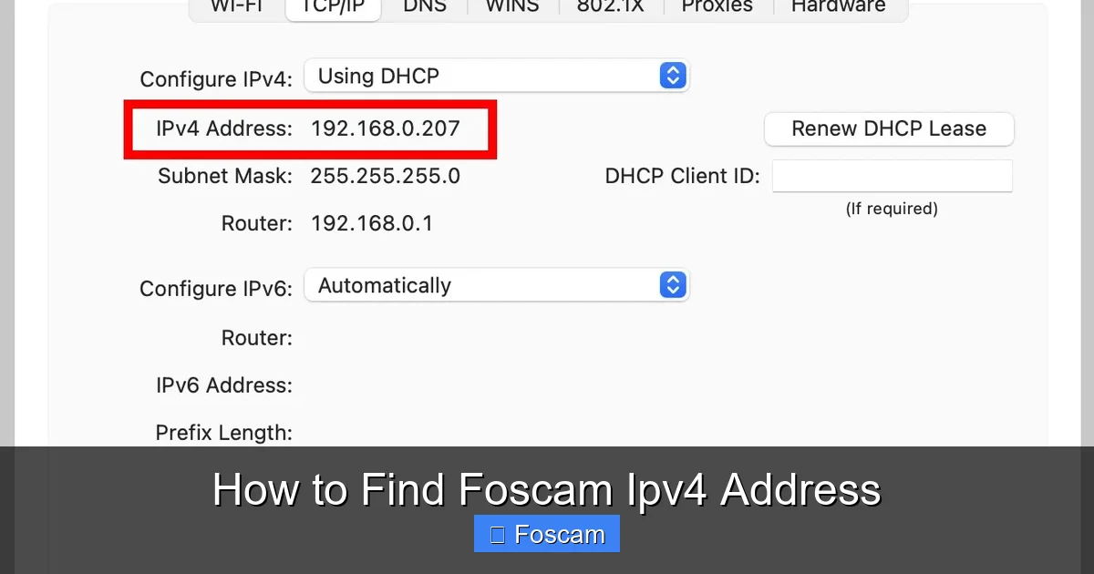 How to Find Foscam Ipv4 Address