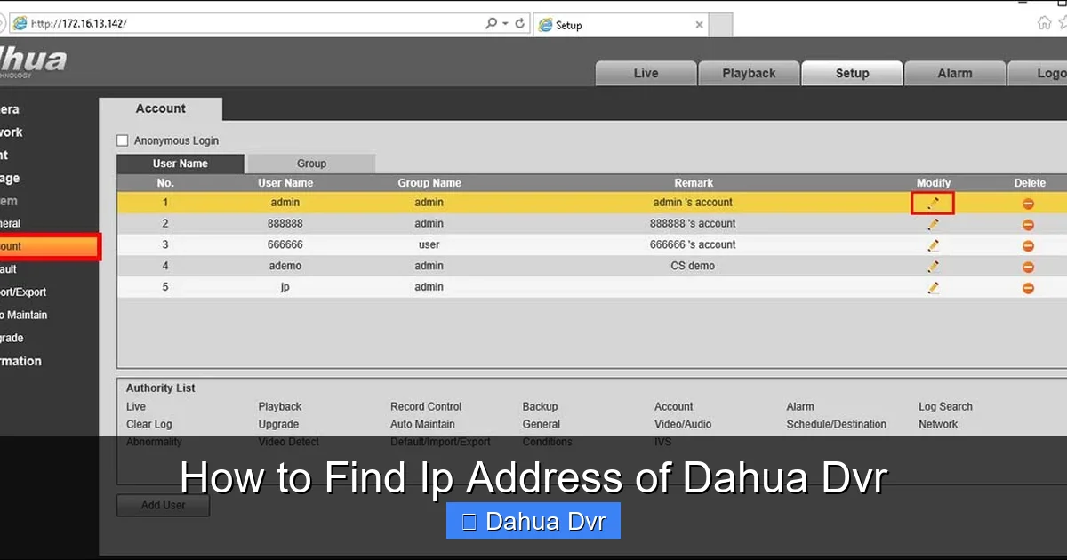 How to Find Ip Address of Dahua Dvr