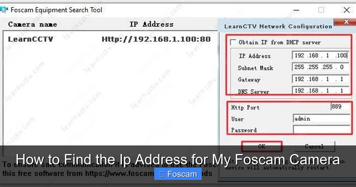 How to Find the Ip Address for My Foscam Camera
