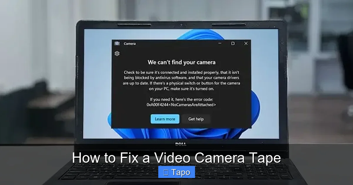 How to Fix a Video Camera Tape