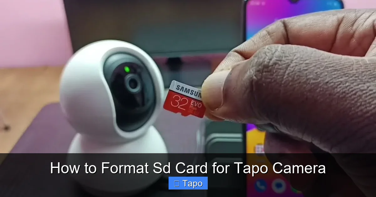 How to Format Sd Card for Tapo Camera