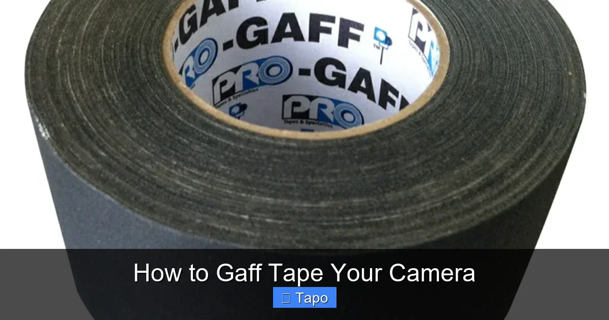 How to Gaff Tape Your Camera