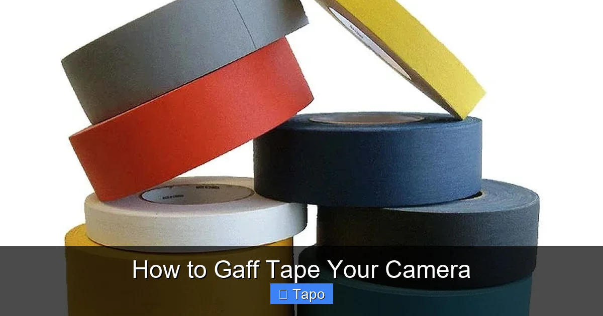 How to Gaff Tape Your Camera