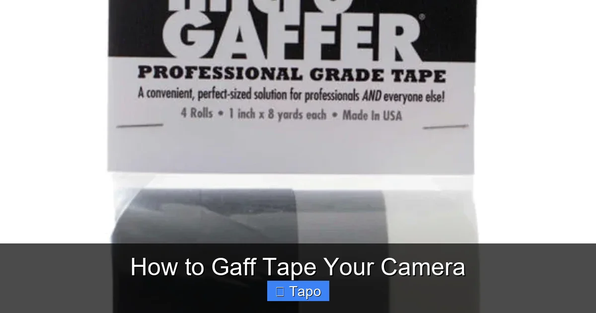 How to Gaff Tape Your Camera