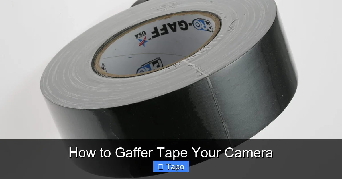 How to Gaffer Tape Your Camera