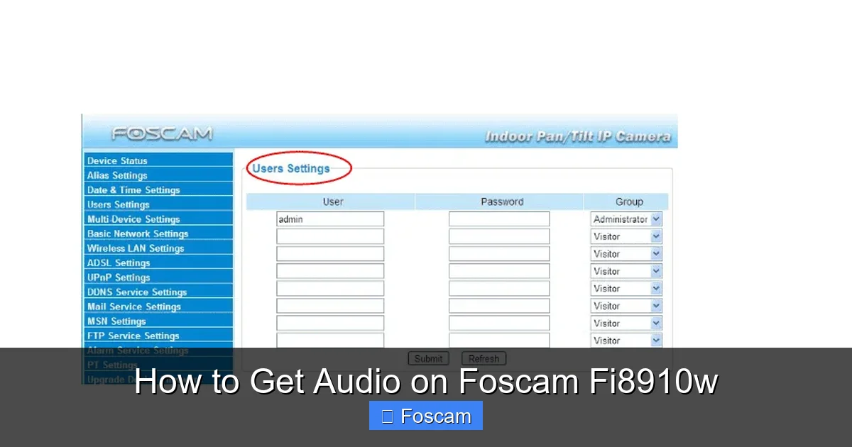 How to Get Audio on Foscam Fi8910w