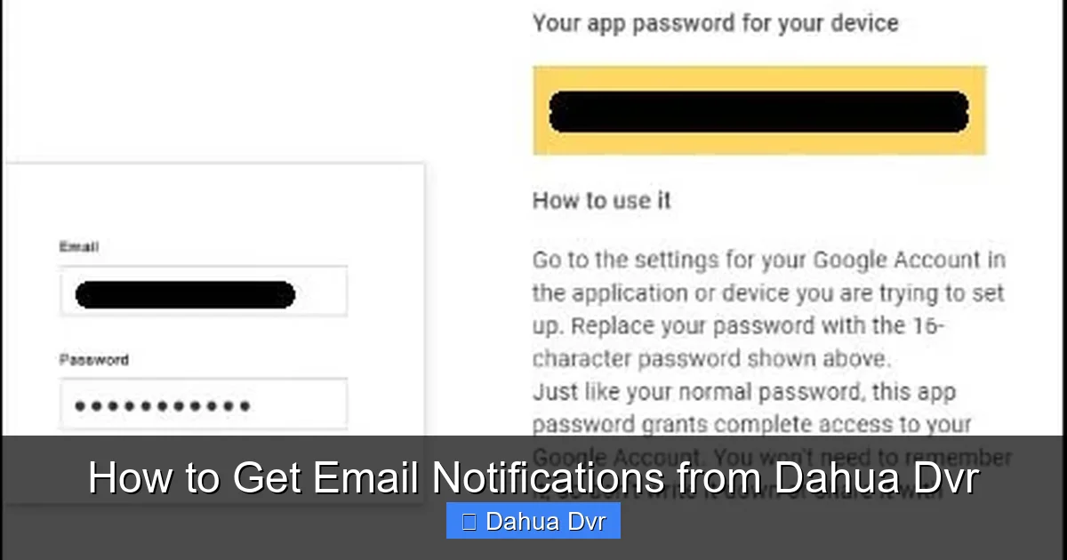 How to Get Email Notifications from Dahua Dvr