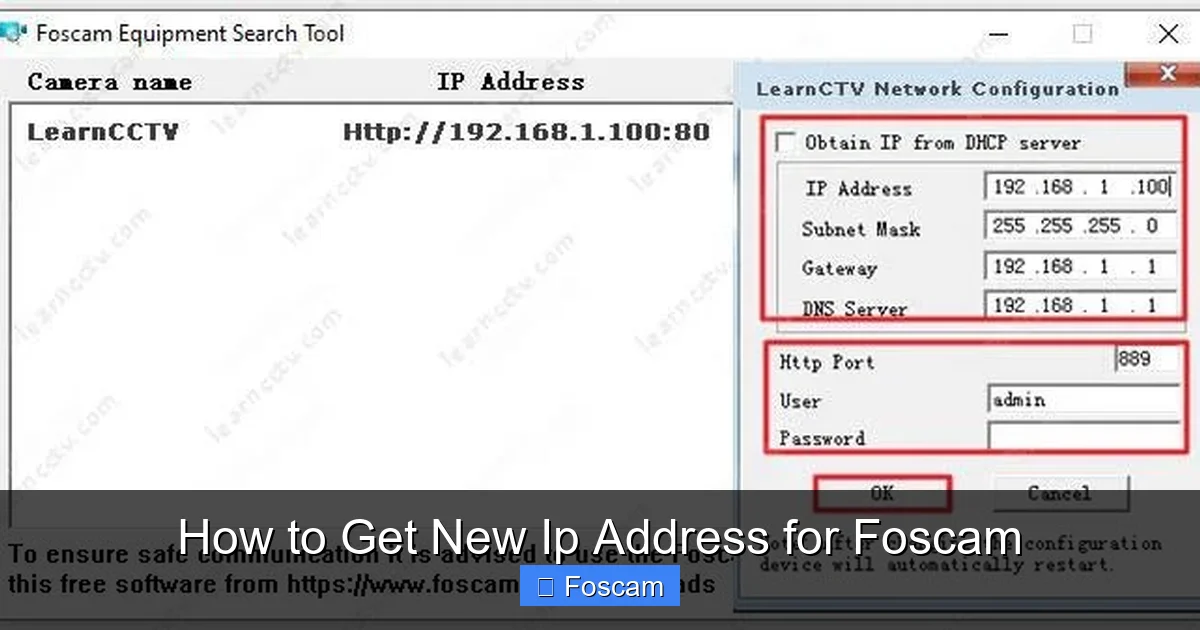 How to Get New Ip Address for Foscam