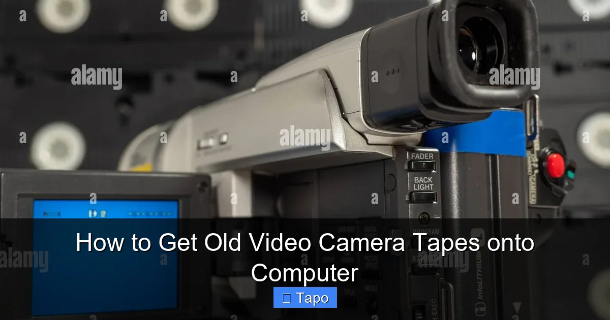 How to Get Old Video Camera Tapes onto Computer