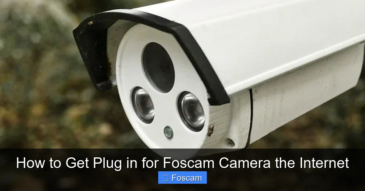 How to Get Plug in for Foscam Camera the Internet