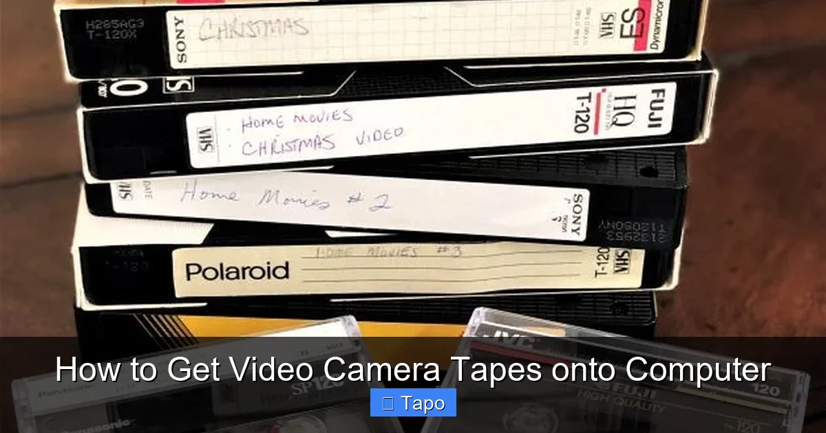 How to Get Video Camera Tapes onto Computer