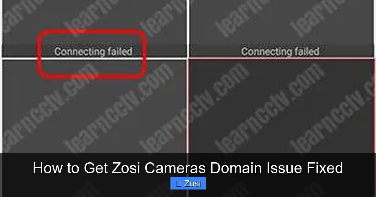 How to Get Zosi Cameras Domain Issue Fixed