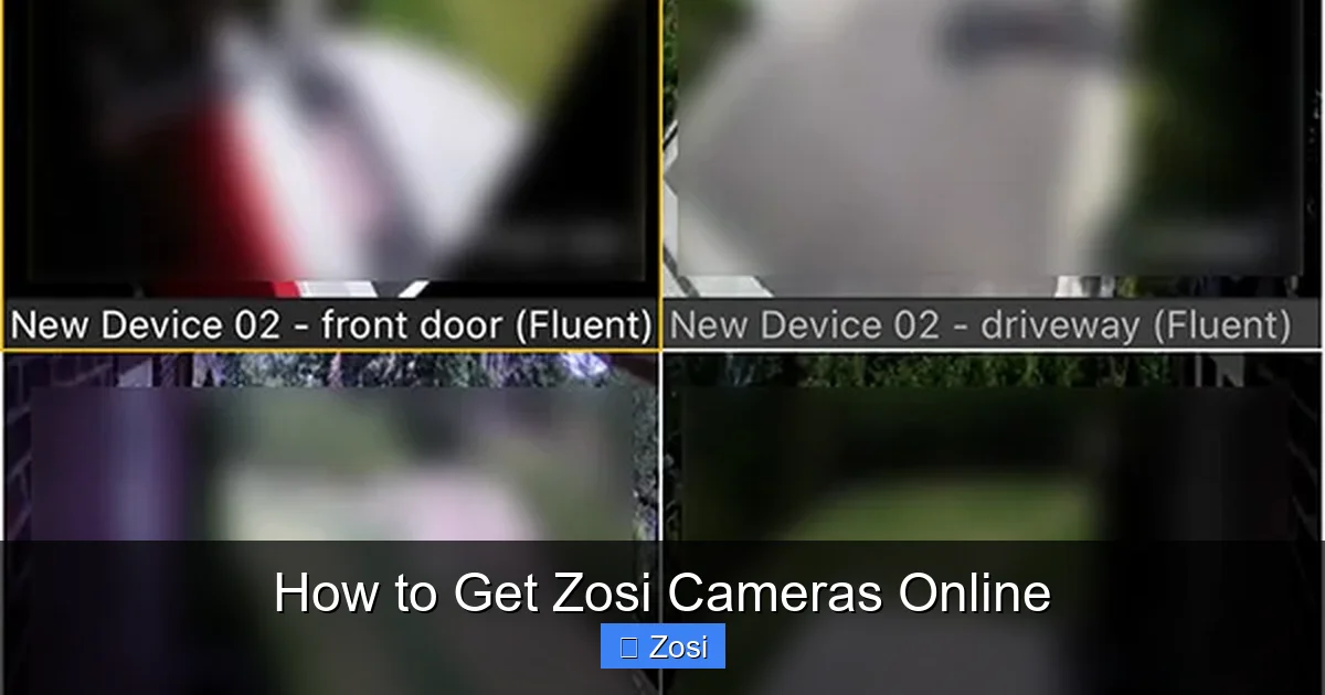 How to Get Zosi Cameras Online