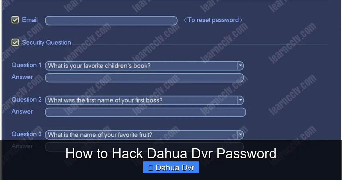 How to Hack Dahua Dvr Password