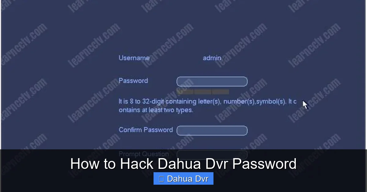 How to Hack Dahua Dvr Password