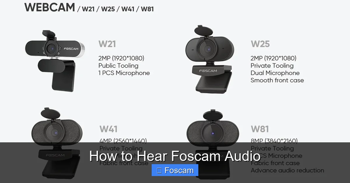 How to Hear Foscam Audio