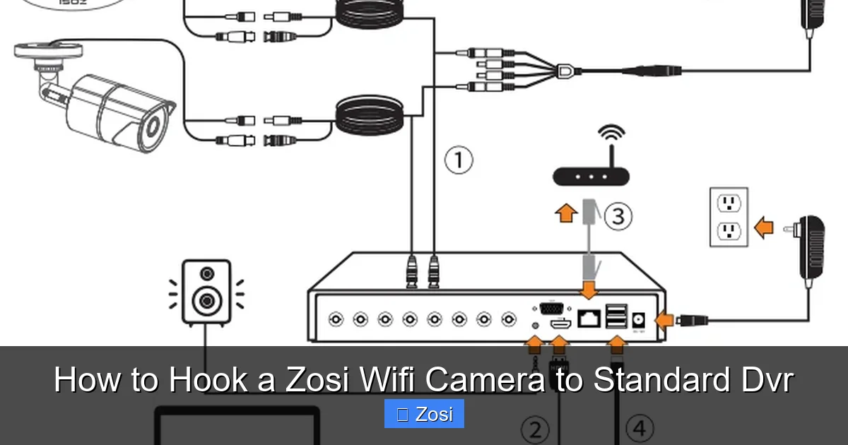 How to Hook a Zosi Wifi Camera to Standard Dvr