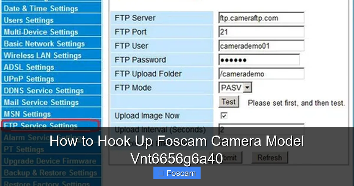 How to Hook Up Foscam Camera Model Vnt6656g6a40
