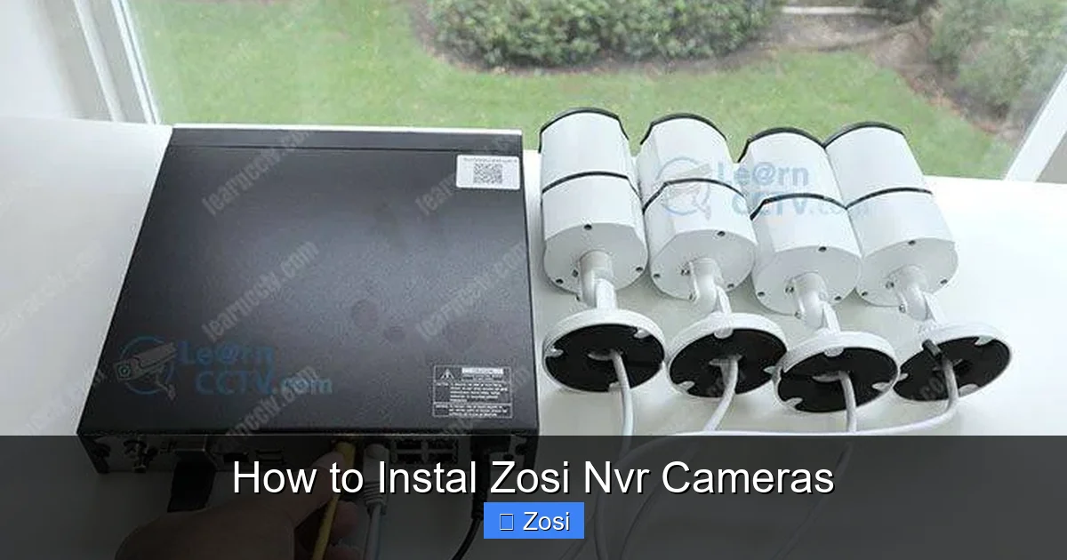 How to Instal Zosi Nvr Cameras