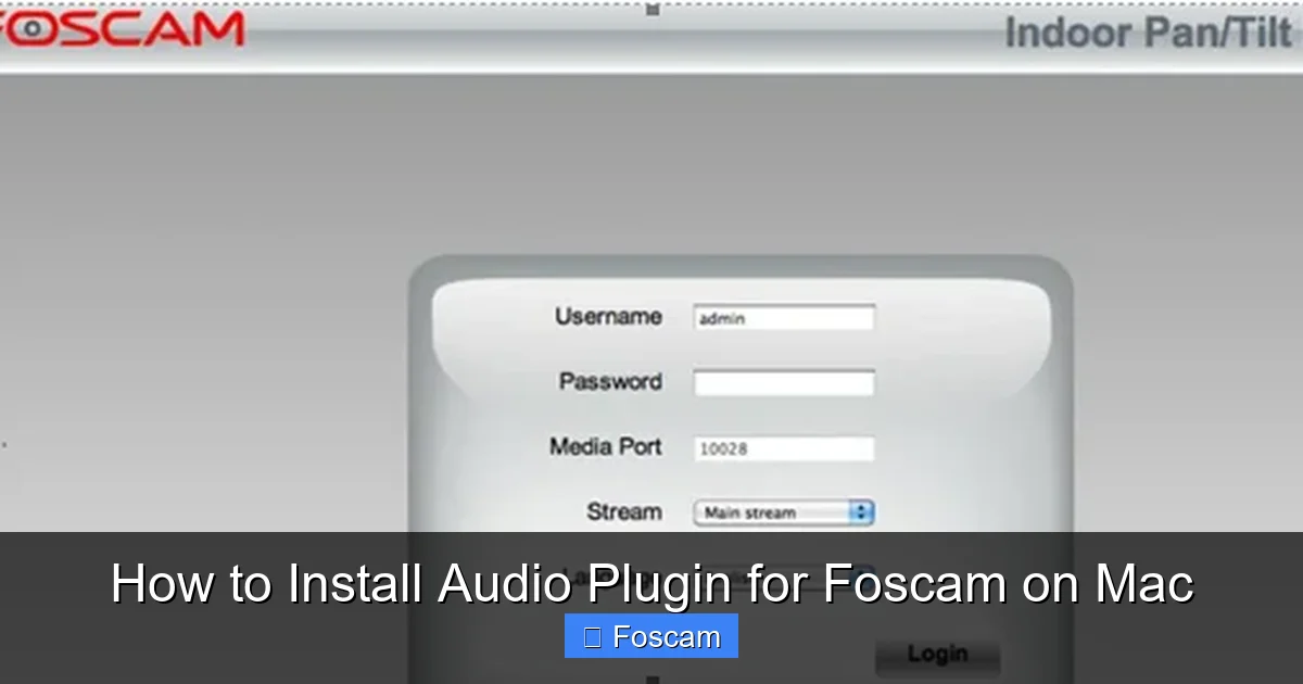 How to Install Audio Plugin for Foscam on Mac