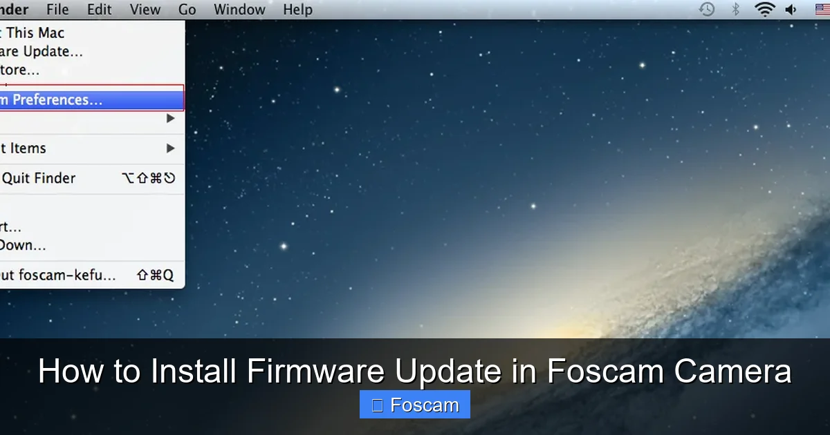 How to Install Firmware Update in Foscam Camera