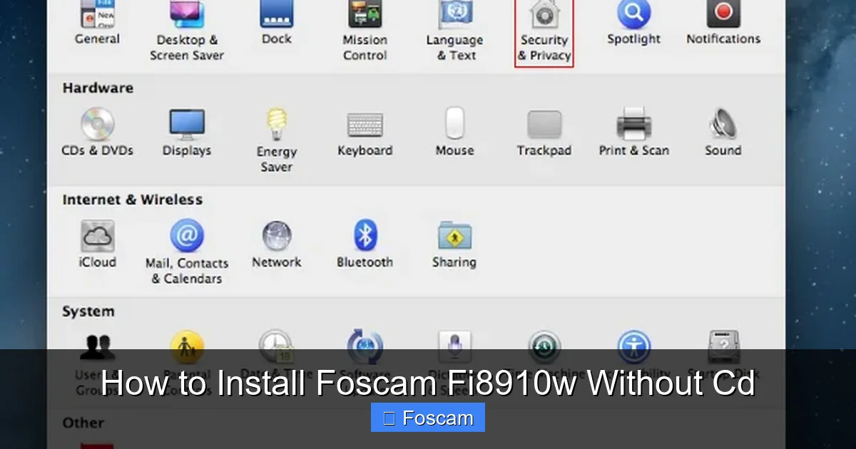 How to Install Foscam Fi8910w Without Cd