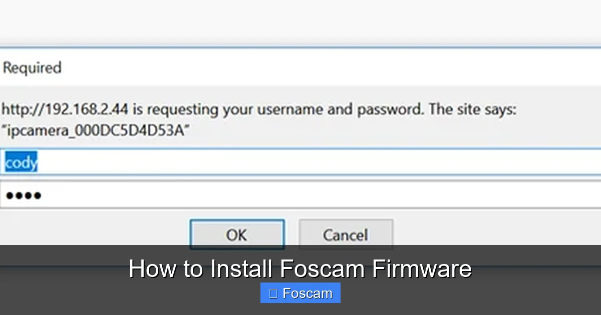 How to Install Foscam Firmware