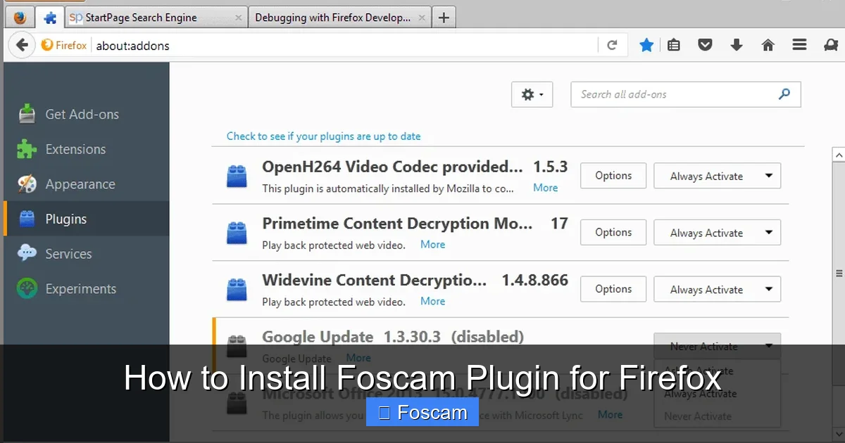 How to Install Foscam Plugin for Firefox
