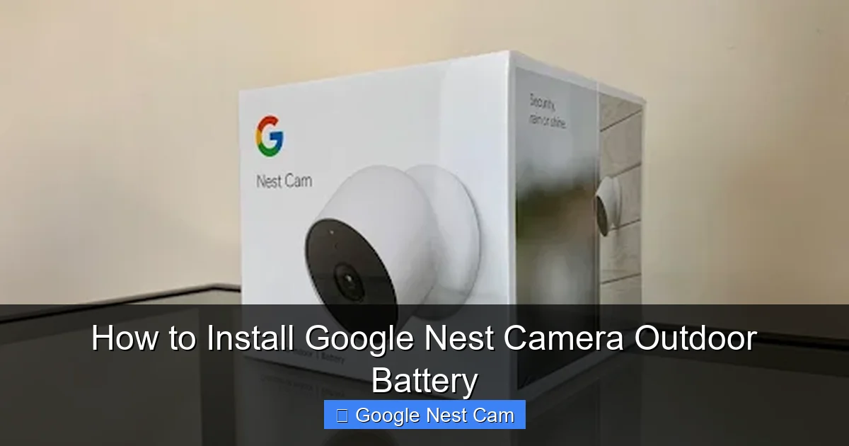 How to Install Google Nest Camera Outdoor Battery
