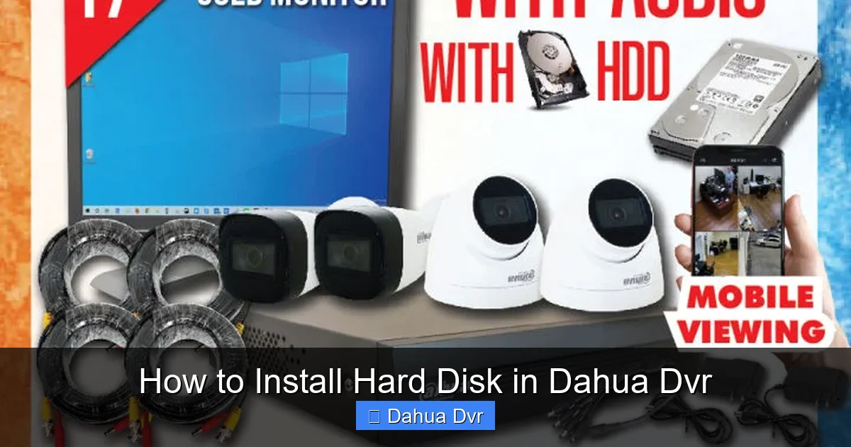 How to Install Hard Disk in Dahua Dvr
