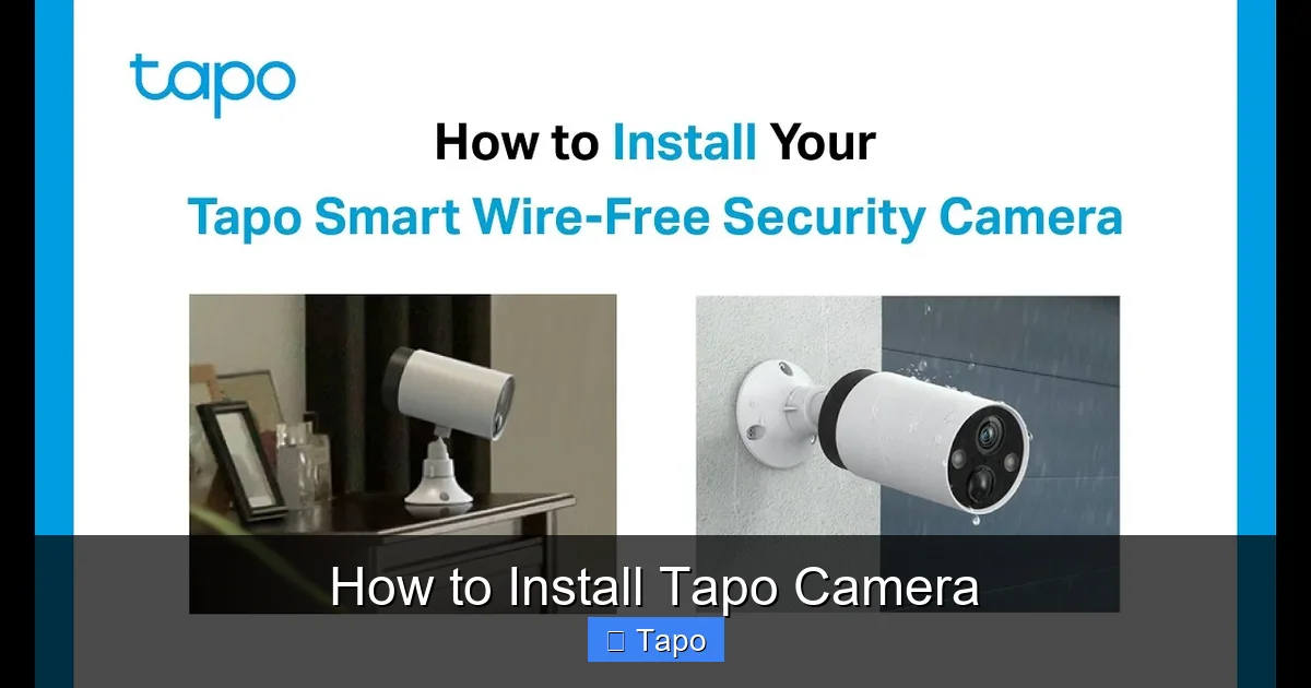 How to Install Tapo Camera