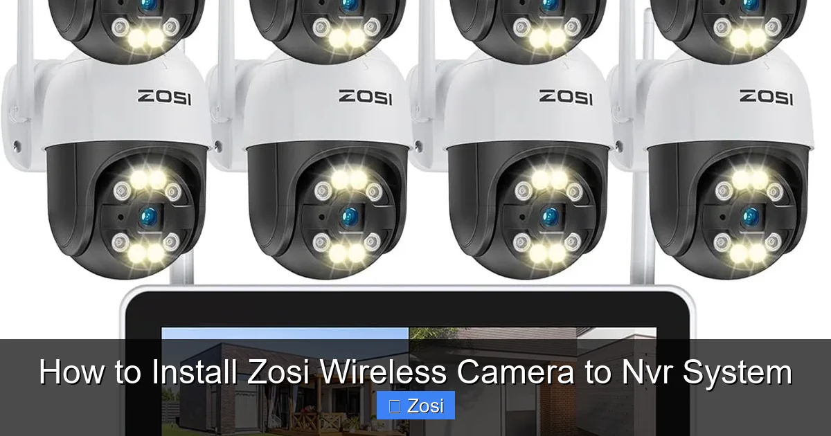 How to Install Zosi Wireless Camera to Nvr System