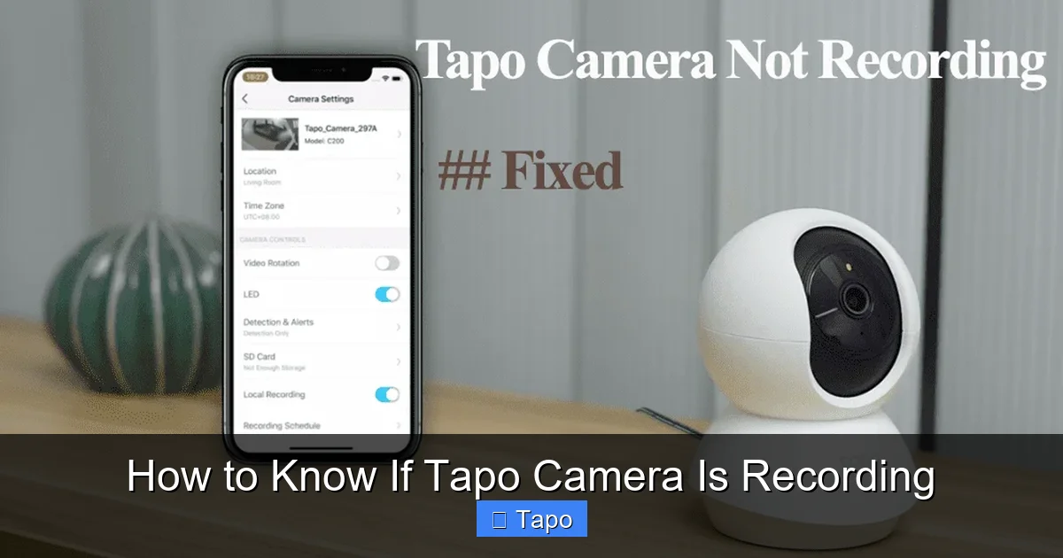 How to Know If Tapo Camera Is Recording