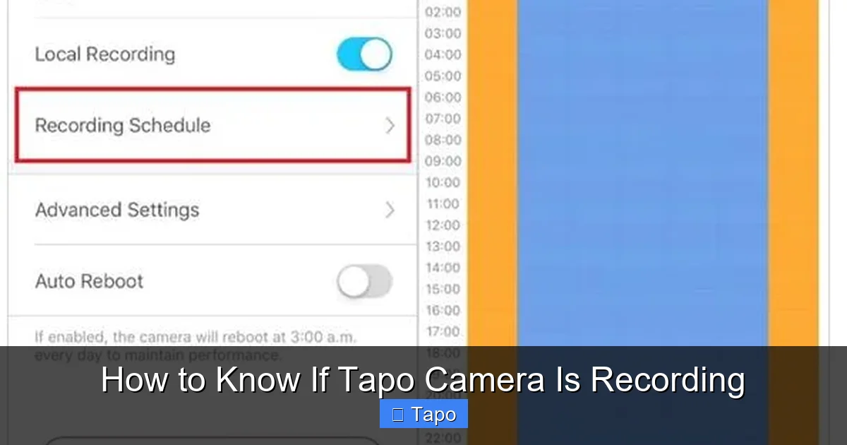 How to Know If Tapo Camera Is Recording