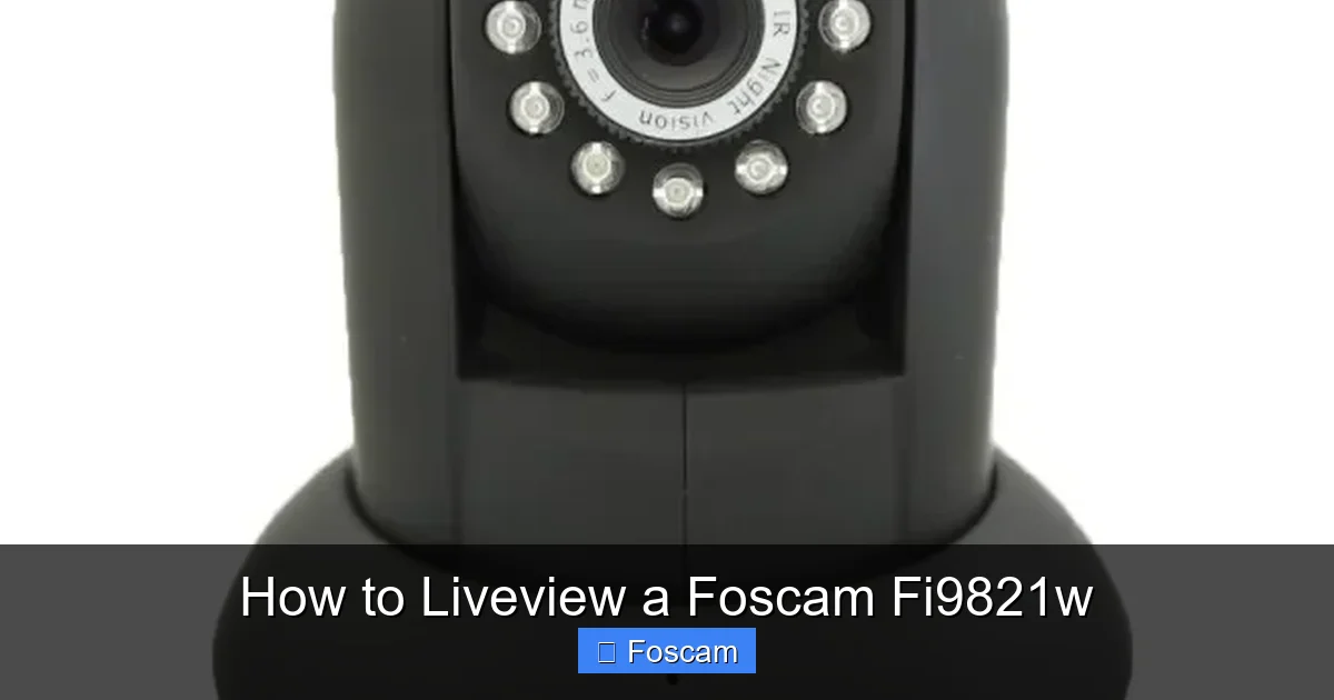 How to Liveview a Foscam Fi9821w