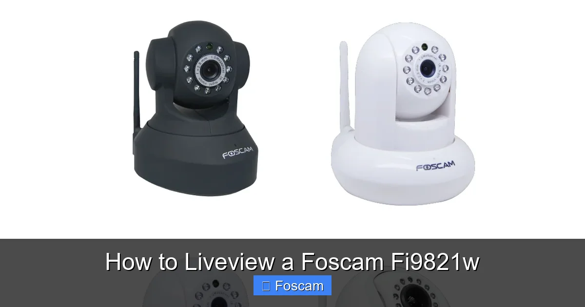 How to Liveview a Foscam Fi9821w