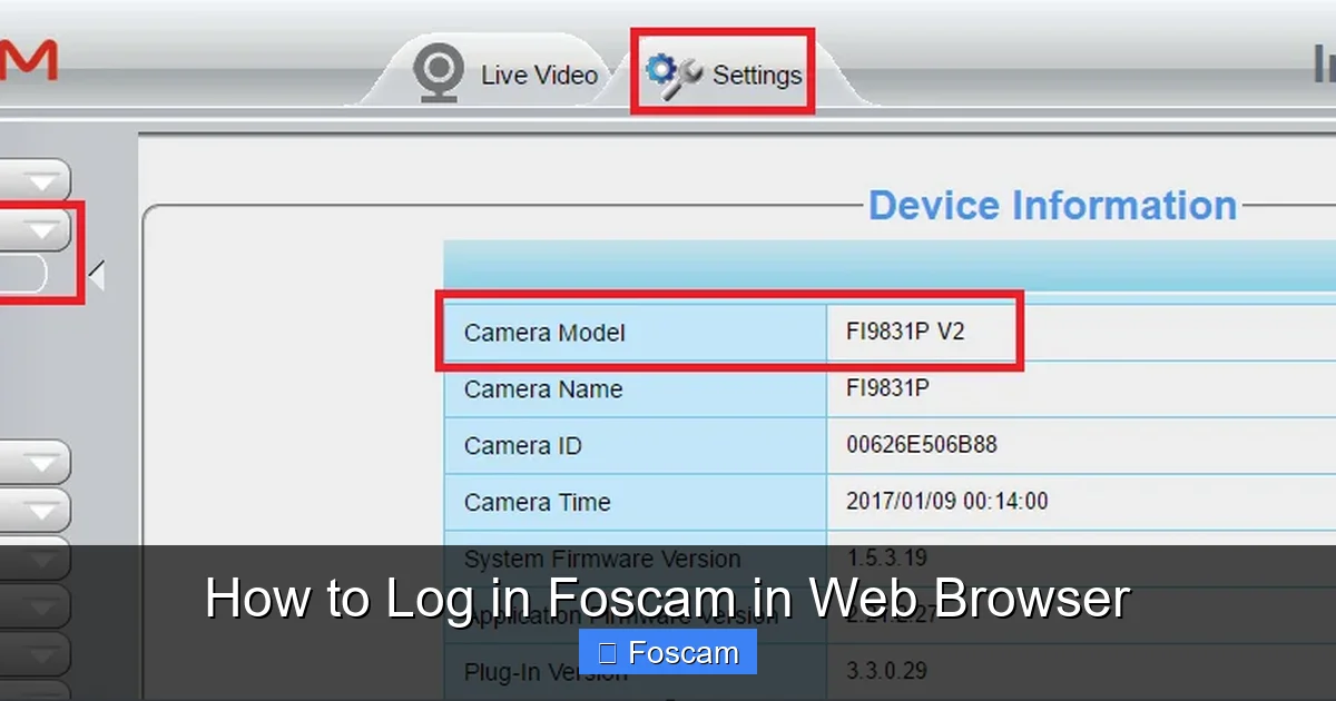How to Log in Foscam in Web Browser