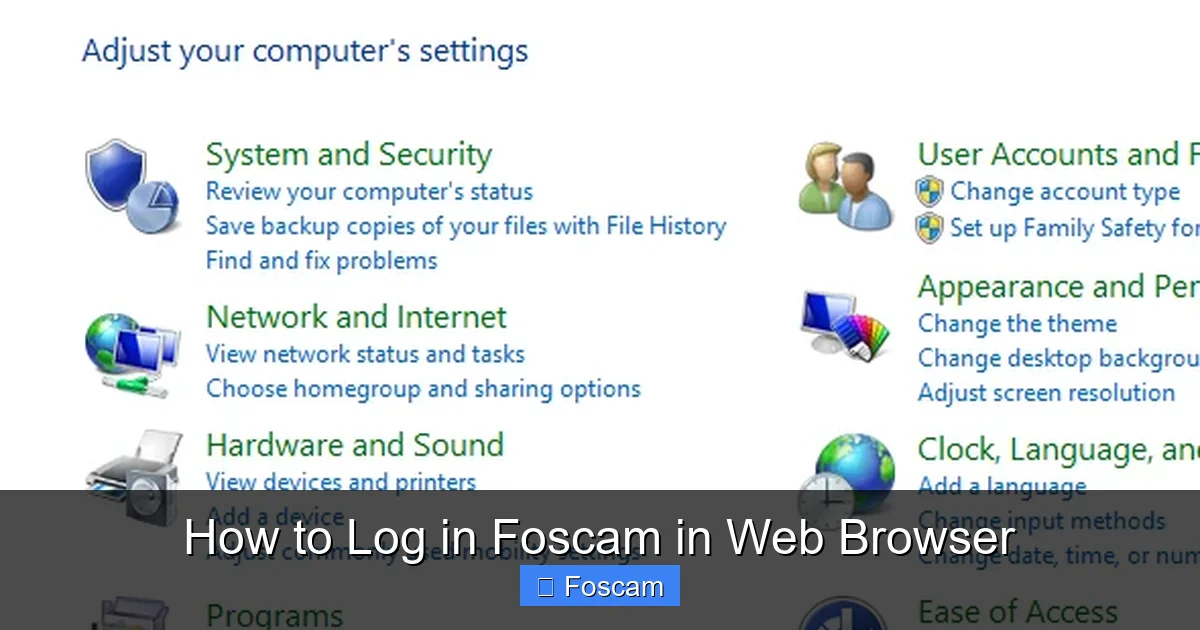 How to Log in Foscam in Web Browser